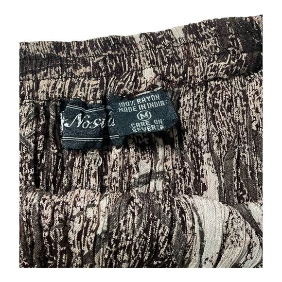 Nostalgia Long Skirt Size Medium Brown Safari Vacation Island Light Weight - Picture 9 of 10